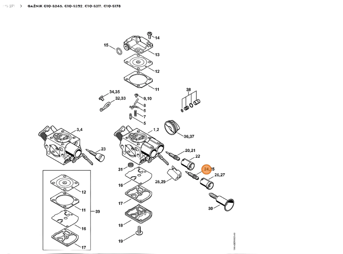 Stihl - 1141-122-6701 - Main Adjustment Screw