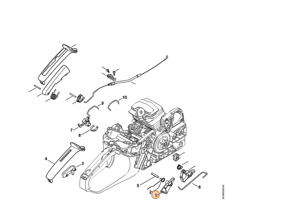 Stihl - 1143-182-1000 - Main Throttle Control Lever