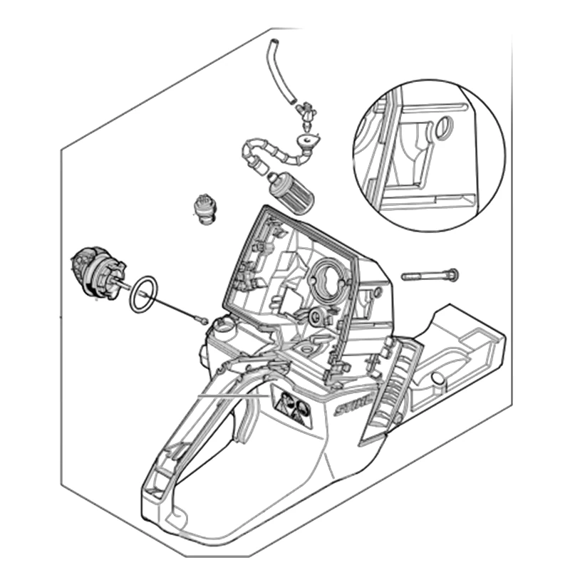Stihl - 1144-350-0801 - Fuel Tank Housing