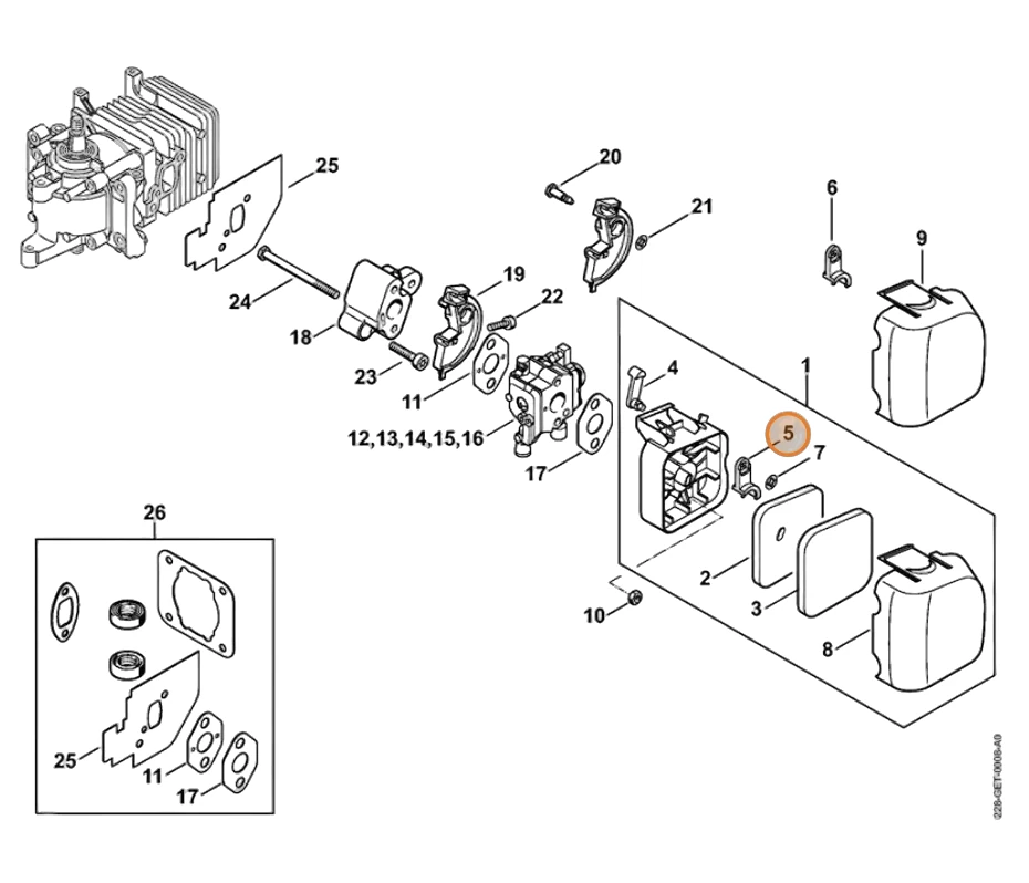 Stihl - 4140-141-3801 - Shutter - Choke