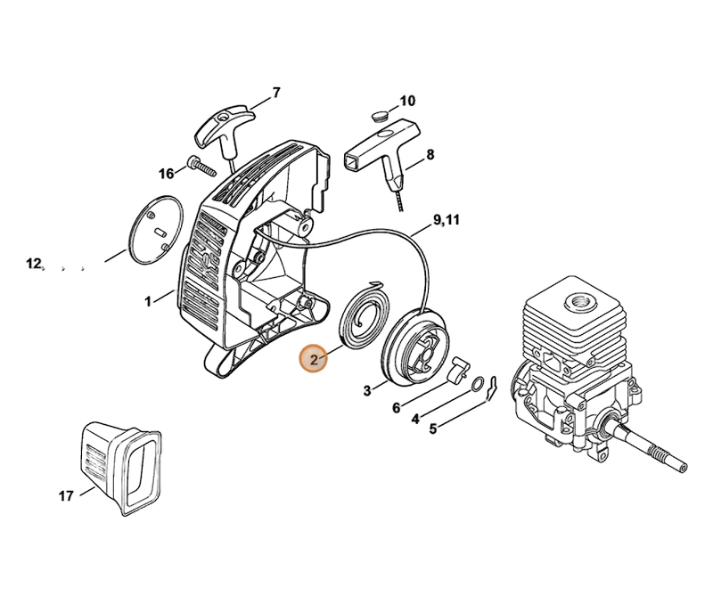 Stihl - 4140-190-0601 - Return Spring