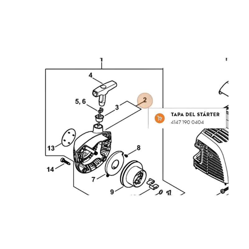 Stihl - 4147-190-0404 - Starting Device Cover