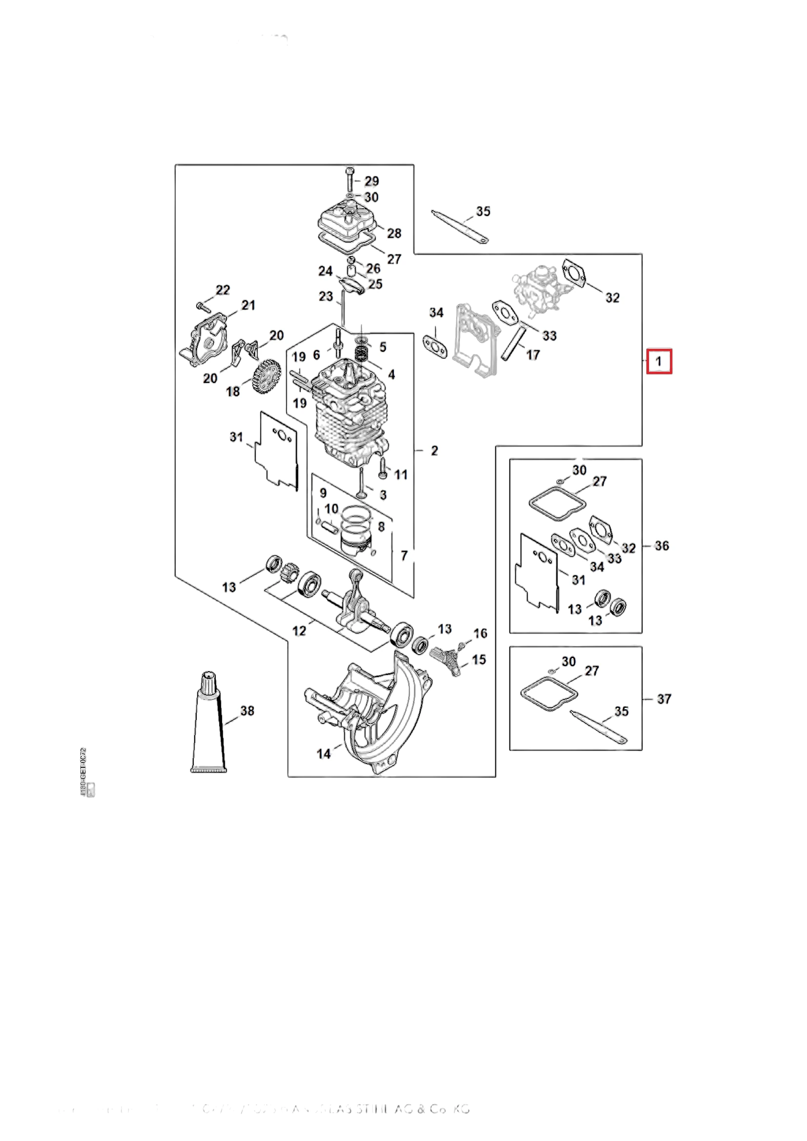 Stihl - 4180-020-0205 - Drive Unit Diameter 43 mm