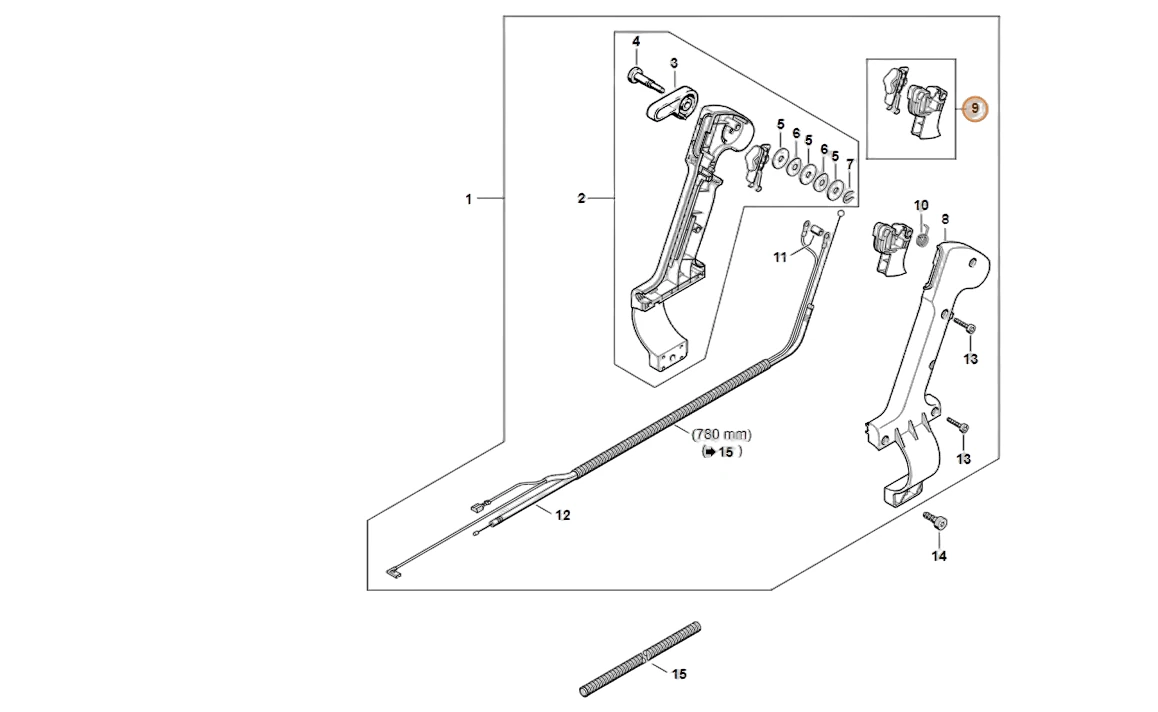 Stihl - 4203-180-1500 - Main Throttle Control Lever