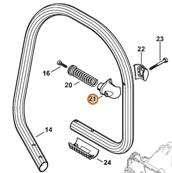 Stihl - 4238-791-1900 - Pipe Handle - Mounting
