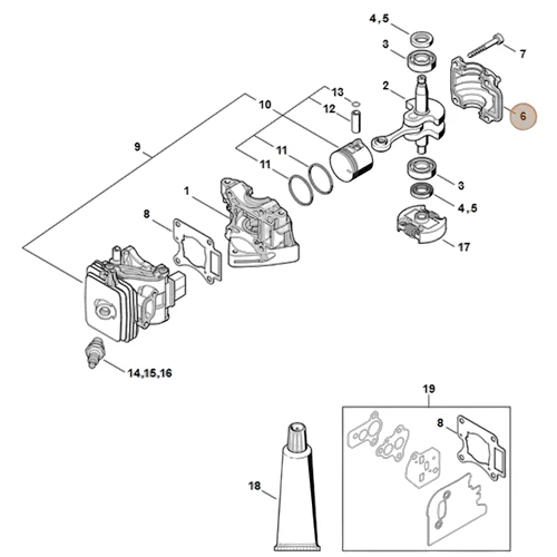 Stihl - 4242-021-2500 - Crankcase Sump