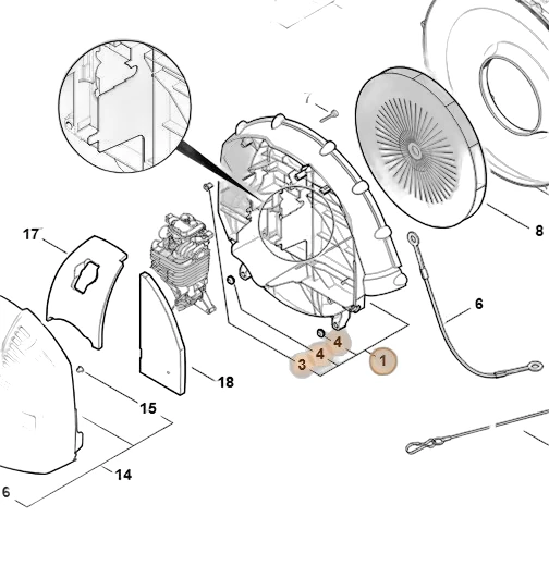 Stihl - 4282-700-4109 - Blower Housing