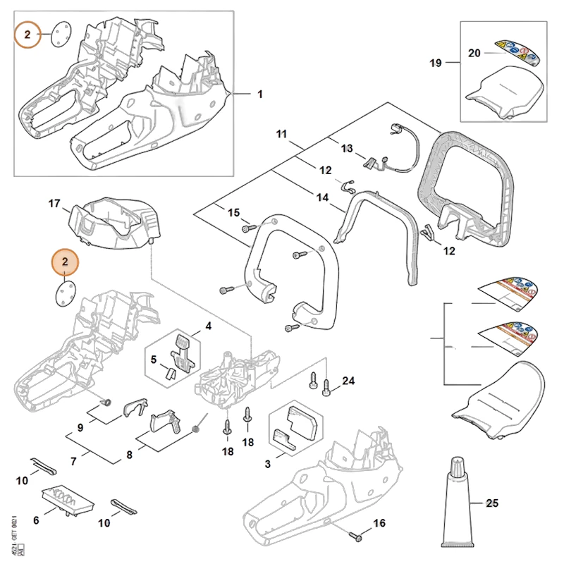 Stihl - 4521-967-1501 - Device Type Plate HSA 50