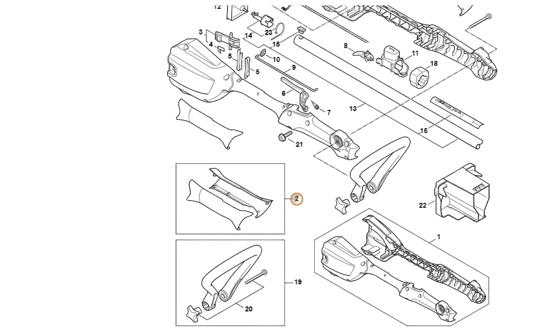 Stihl - 4522-790-0600 - Handle Facing