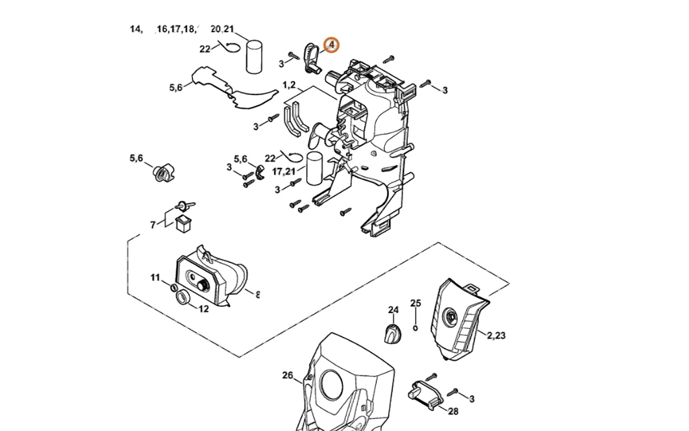 Stihl - 4776-792-2400 - Cable Mounting
