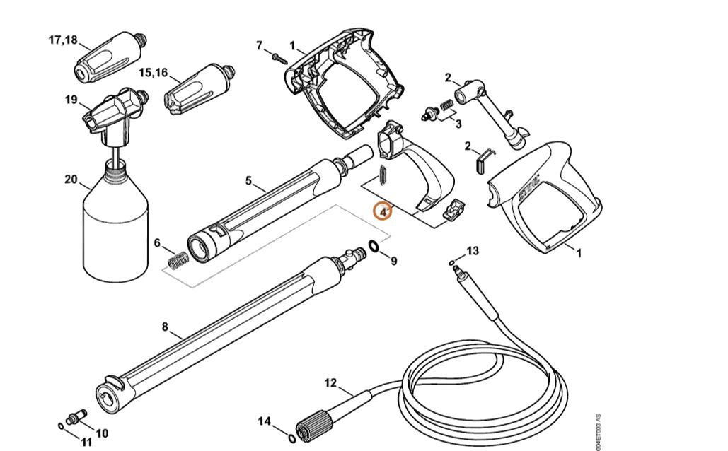 Stihl - 4787-500-1500 - Lever