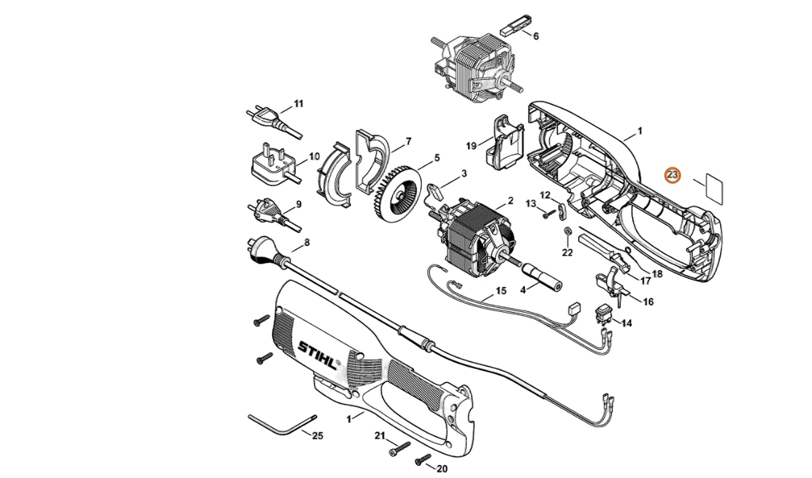 Stihl - 4813-967-1500 - HLE 71 Device Type Plate