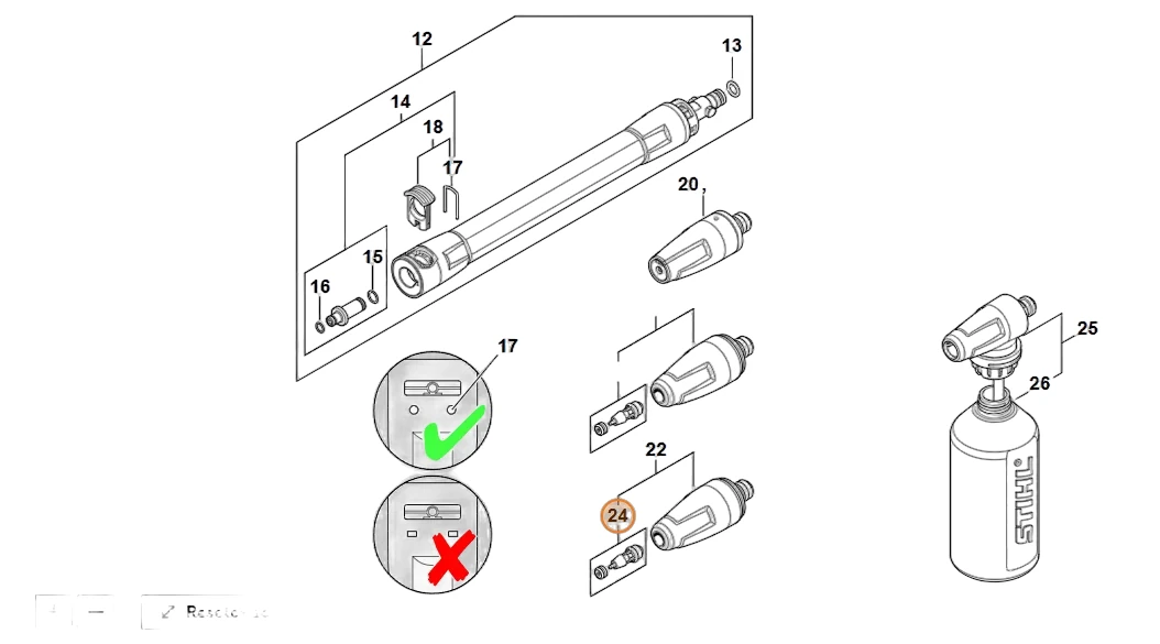 Stihl - 4950-007-1003 - Repair Kit For Rotary Nozzle