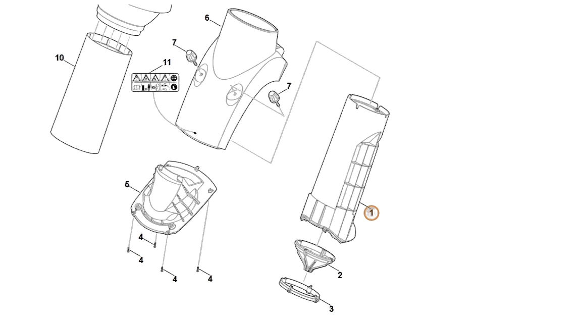 Stihl - 6008-703-0310 - Middle Part Of The Hopper