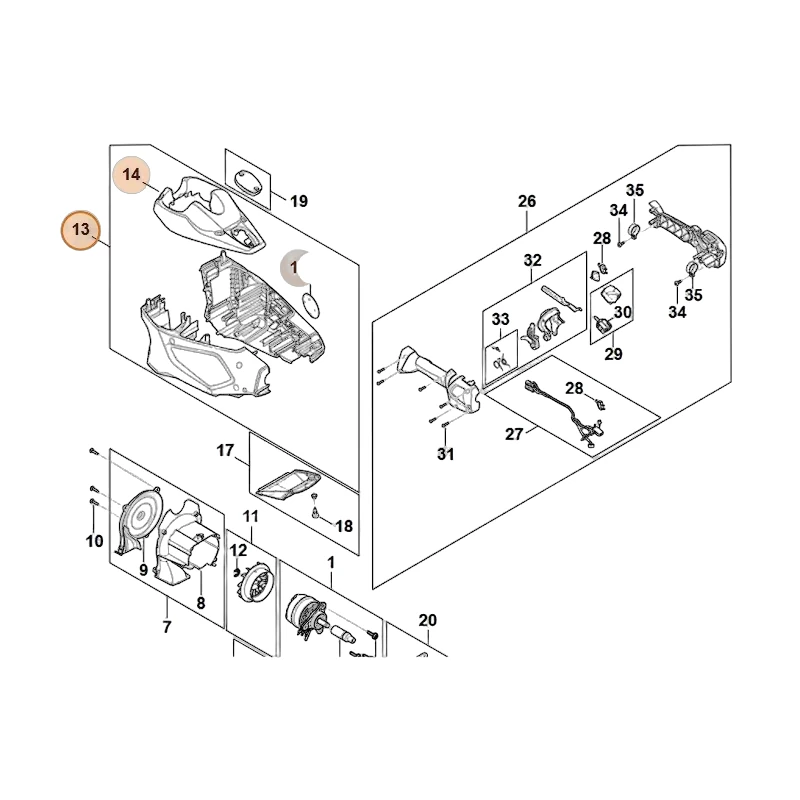 Stihl - HA04-600-0802 - Motor Housing