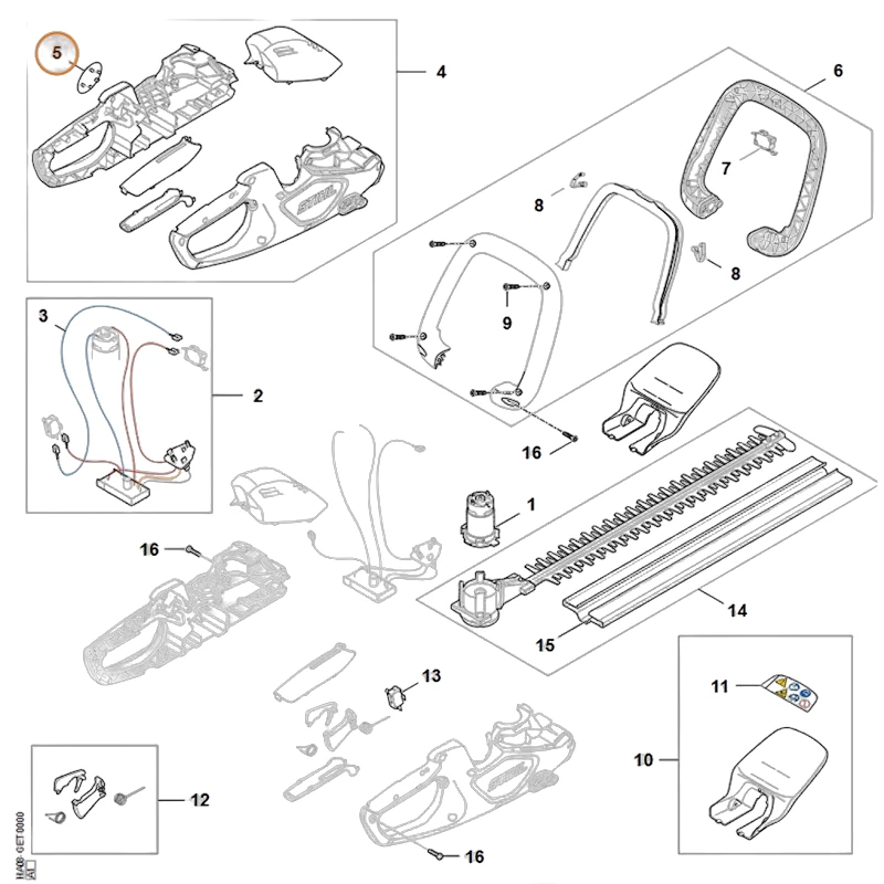 Stihl - HA08-967-1501 - Type Plate For Device HSA 30