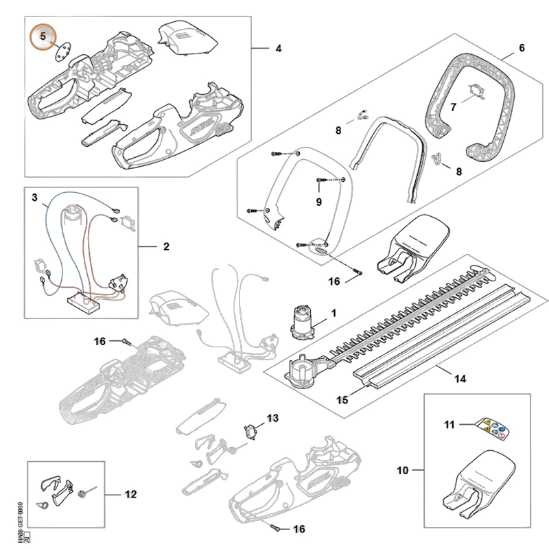 Stihl - HA08-967-1511 - Type Plate For Device HSA 40