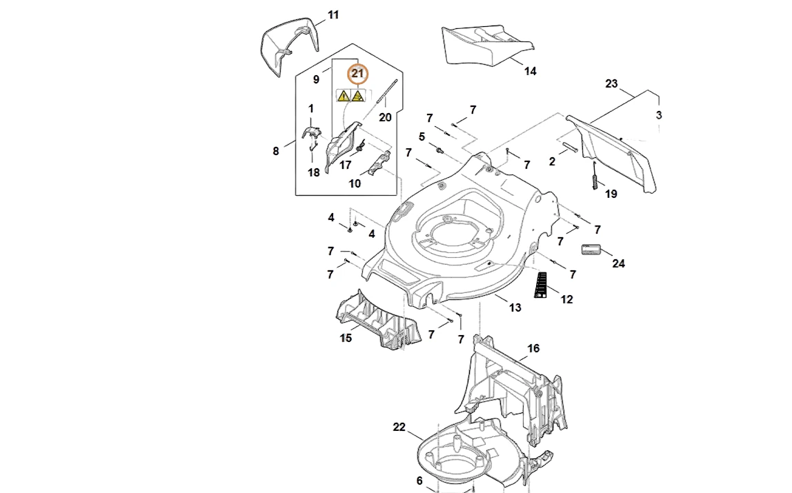 Stihl - WA41-967-7200 - Warning Plate