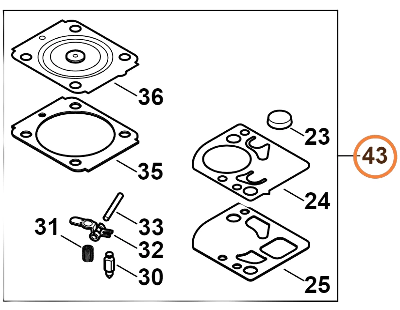 Stihl - Z010-001-K018 - Carburetor Component Set RB-288