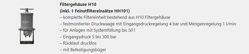 Ecofil - H10 - Filter housing