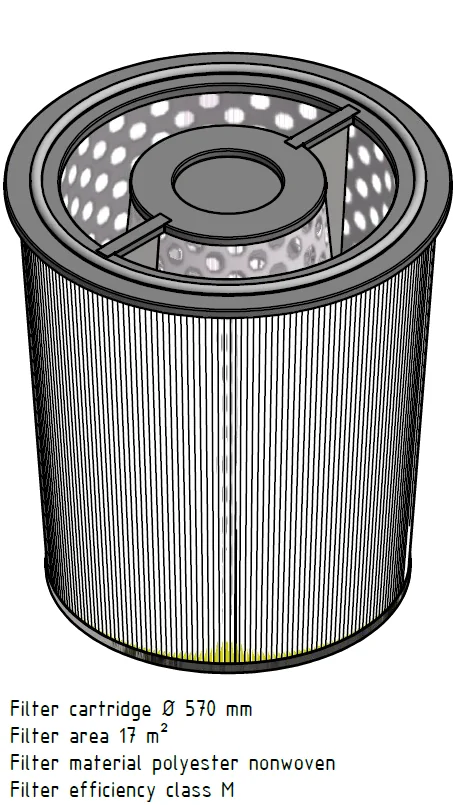 Elsaesser - EIT-130-11868 - Air filter 570/465 x 605mm, 17m²