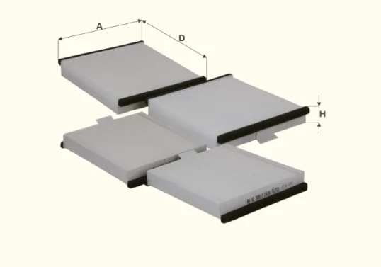 Fil Filter - HC7098-2 - Cabin air filter element