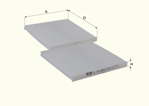 Fil Filter - HC7156 - Cabin air filter element