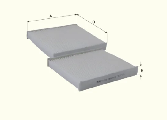 Fil Filter - HC7216 - Cabin air filter element