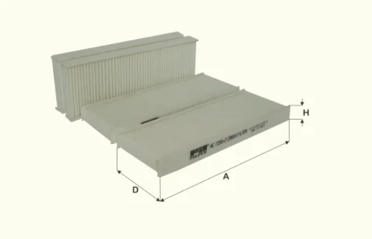 Fil Filter - HC7256-2 - Cabin air filter element