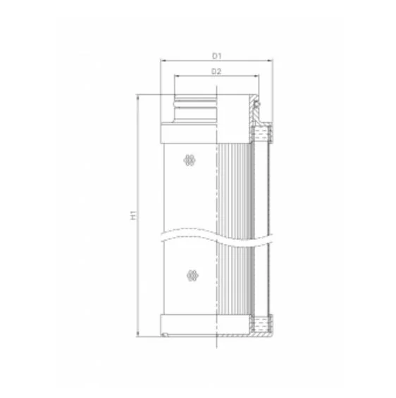 Filtrec - C613G10 - Hydraulic filter element (coreless)