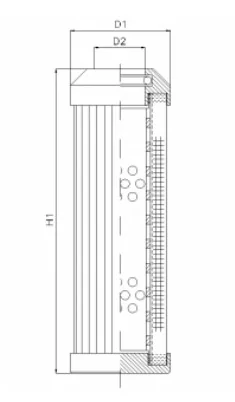 Filtrec - D136G10B - Hydraulic filter element