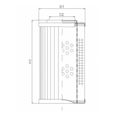 Filtrec - DHD160B50V - Hydraulic filter element