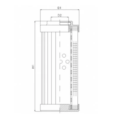 Filtrec - DHD500H10V - Hydraulic filter element