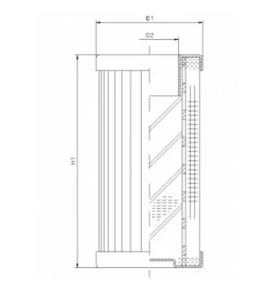 Filtrec - DMD0008B500B - Hydraulic filter element