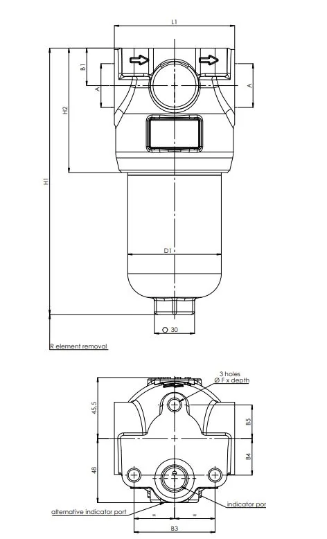 Filtrec - FH420XD040000BB4D0S000S0 - In-line filter housing (pressure line)