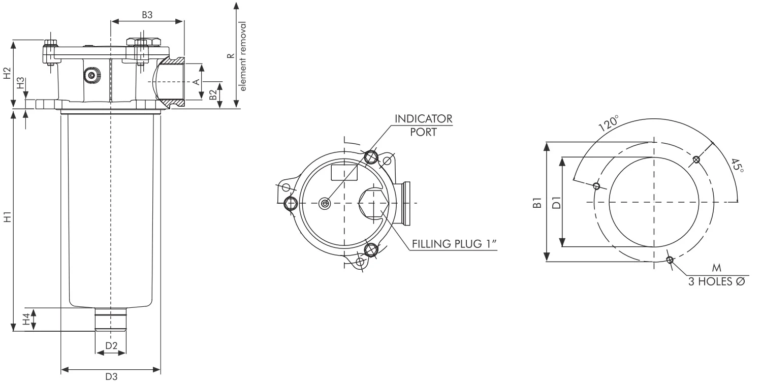 Filtrec - FR140C10BBB60CMRB - Tank top return filter