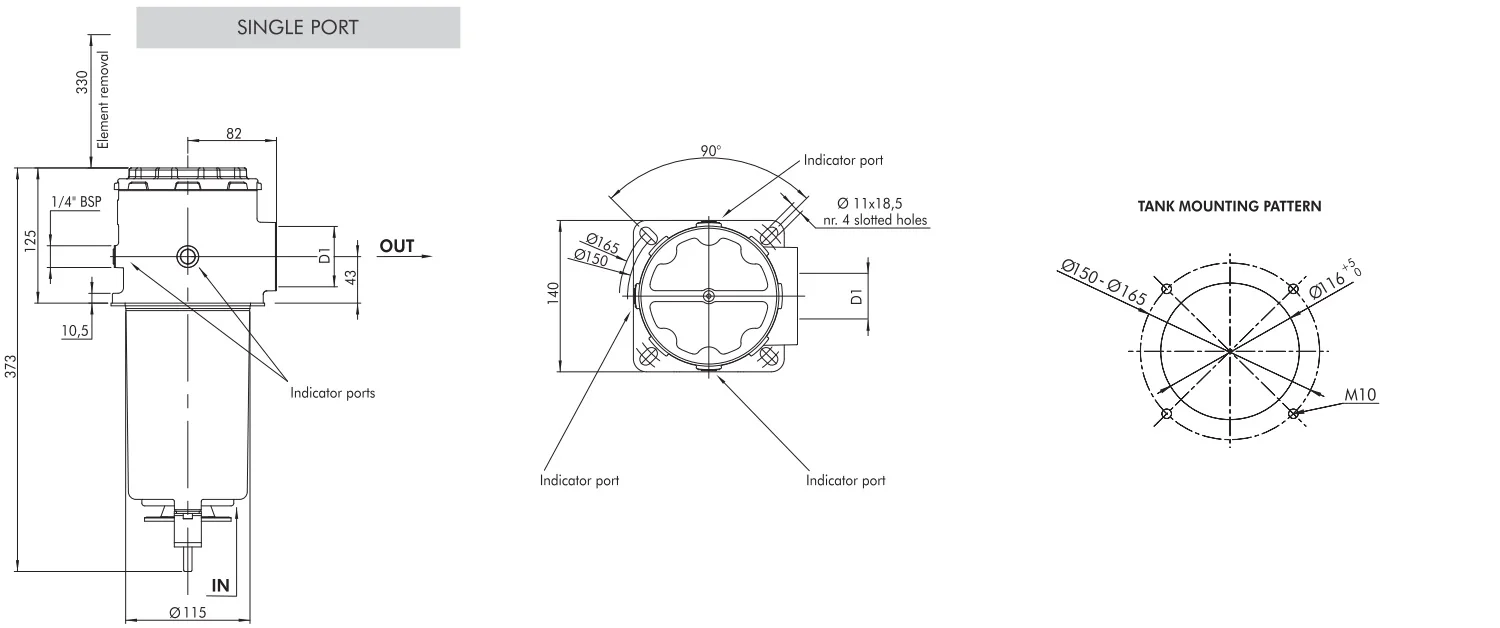 Filtrec - FS741T125BB7BMPS1 - Suction filter fs-7