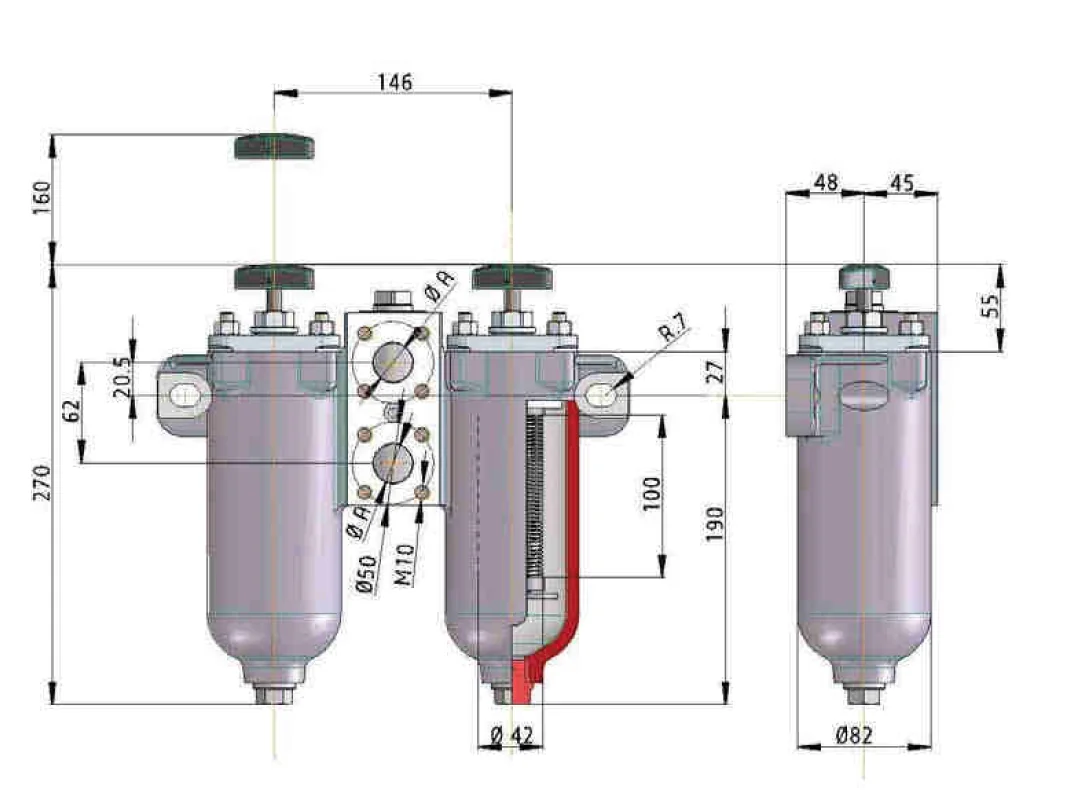 Filtrec - KMGW00002 - Wire gap-type filter (switchable)