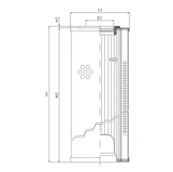 Filtrec - R5110C03 - Hydraulic filter element