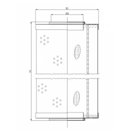 Filtrec - R671G10 - Hydraulic filter element