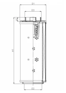 Filtrec - RHR1700G10V3/AB1 - Hydraulic filter element