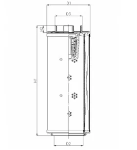 Filtrec - RHR330G10B6/ESD - Hydraulic filter element