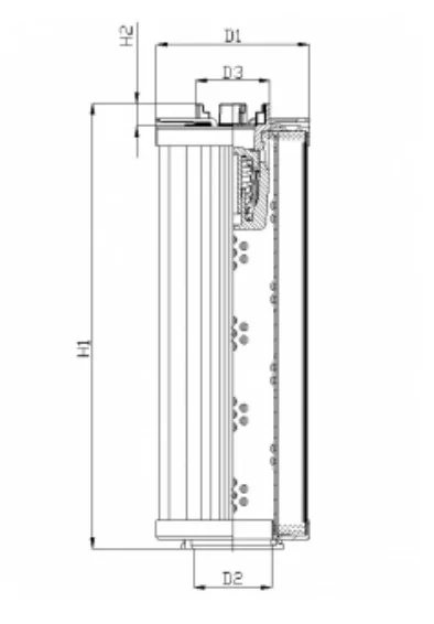 Filtrec - RHR330GW10B3/AB1 - Filter element for return filter