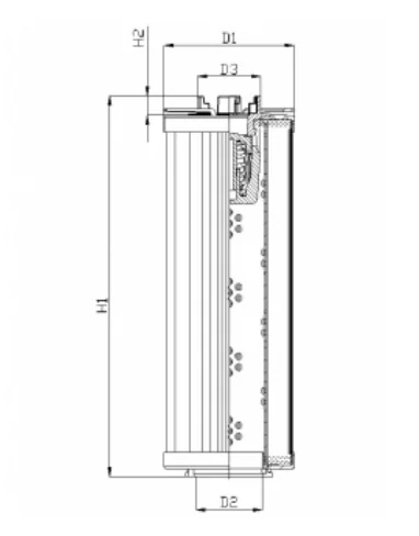Filtrec - RHR330S25B3/AB1 - Hydraulic filter element