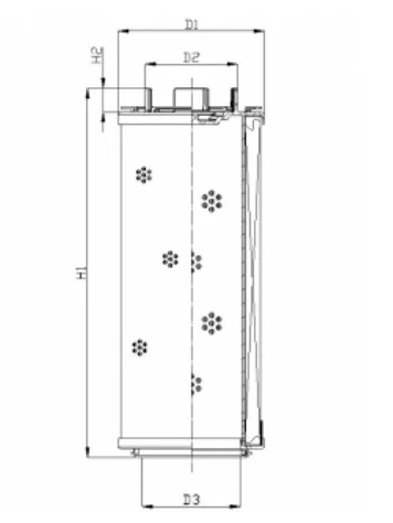 Filtrec - RHR500G10B0/AB1 - Filter element for return filter