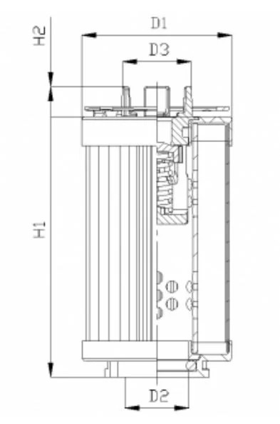 Filtrec - RHR60B50B3/AB1 - Hydraulic filter element