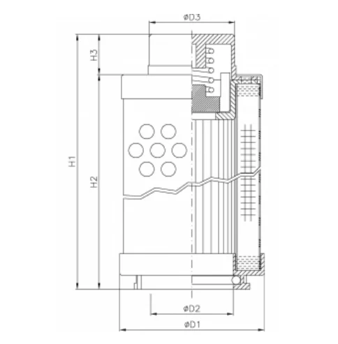 Filtrec - SHS240T125B000 - Hydraulic filter element