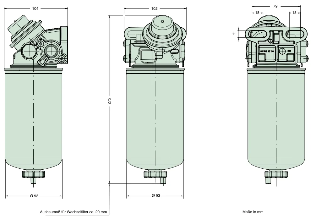 Mann-Filter - 66 504 62 140 - Fuel filter preline