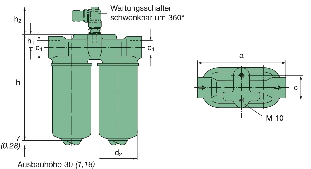 Mann-Filter - 67 625 62 106 - In-line filter, 14 bar