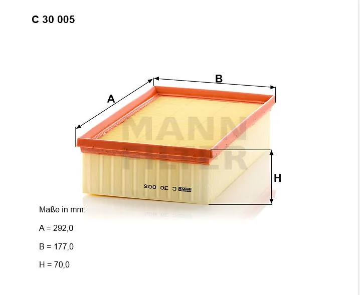 Mann-Filter - C 30 005 - Air filter element